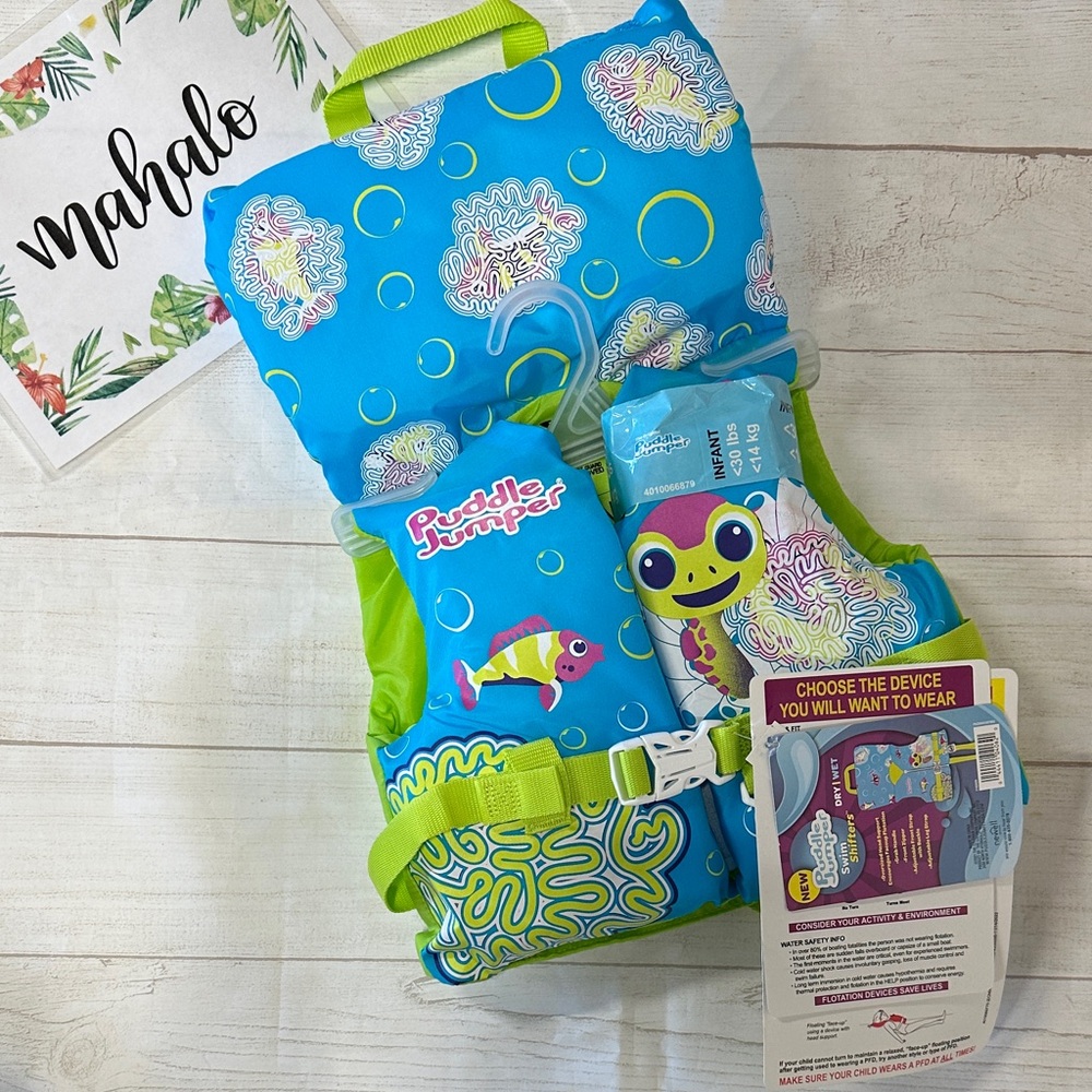 Colorful Kids Swim Vest with Aquatic Designs